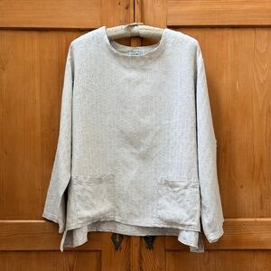 Woman's Linen Tunic Natural 100% Linen Sz XL